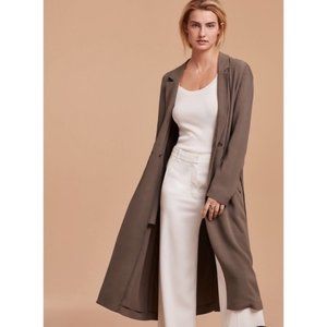 Aritzia Wilfred Adelisie Coat Midi Trench Jacket Duster Neutral